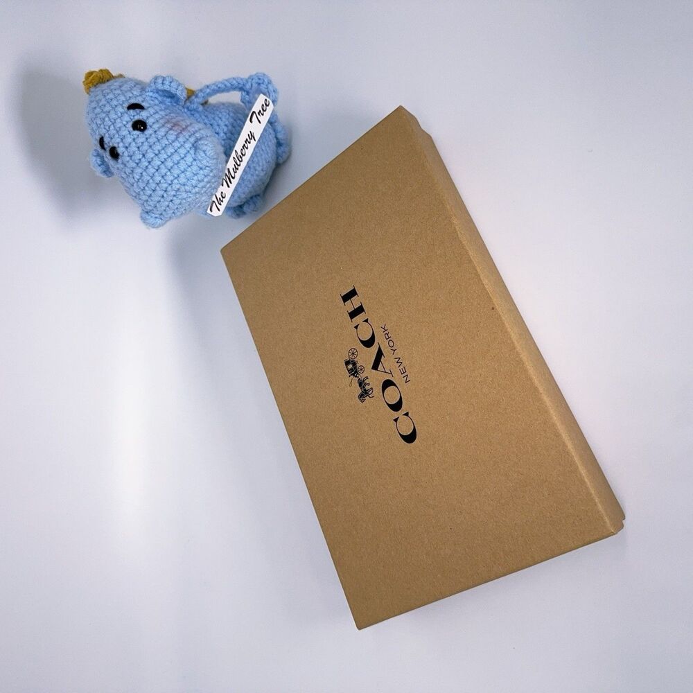 Coach C8278 Boxed Card Case And Belt Gift Set Colorblock Signature Canvas Denim - Picture 6 of 7